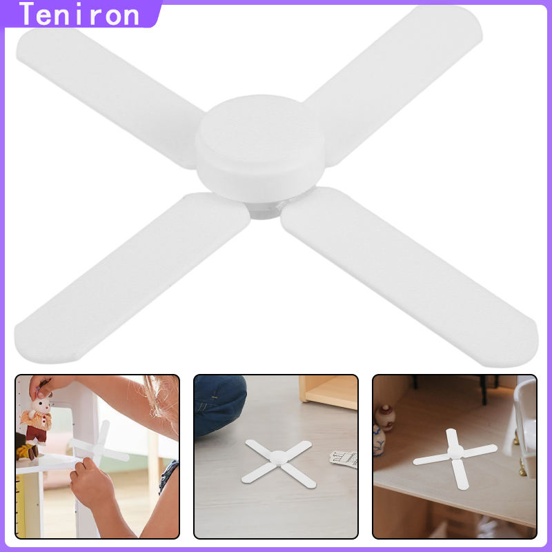 Teniron Nội thất nhà búp bê thu nhỏ Mẫu quạt trần hình thu nhỏ Quạt phỏng mini Nhà búp bê mini Phụ kiện quạt trần trí Quạt trần mini giả