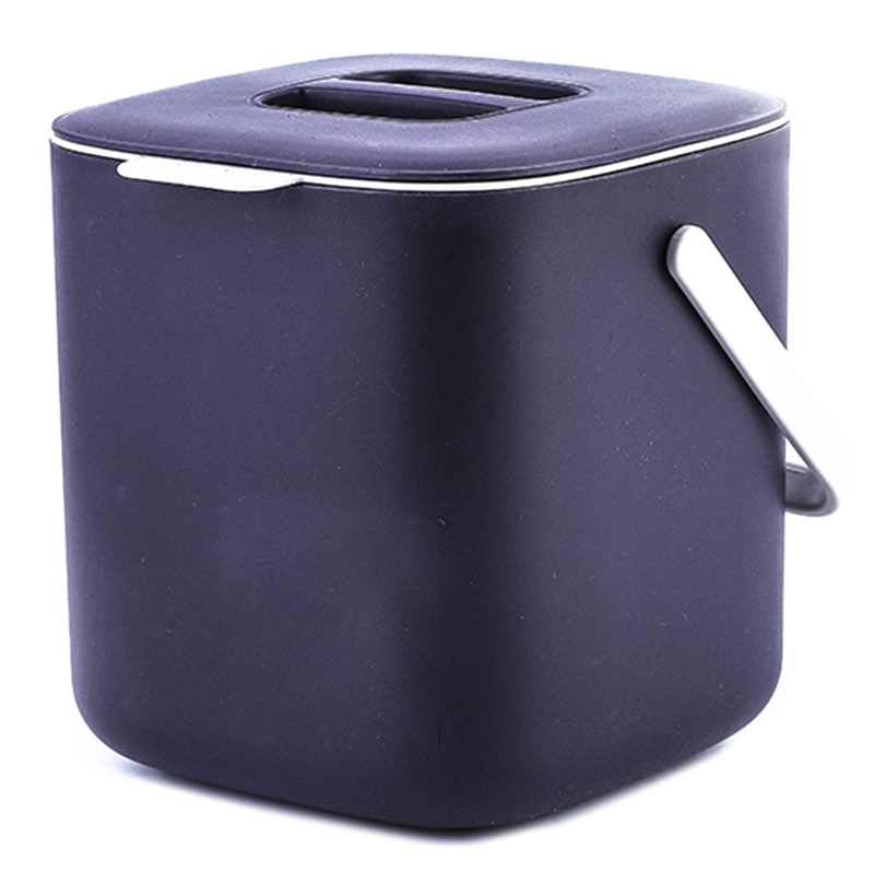 Plastic Kitchen Food Waste Trash Can Compost with Drainer Rubbish