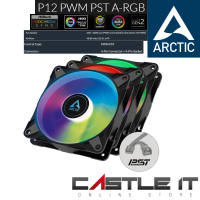 Arctic P12 Series 12CM 120MM PWM PST ARGB Case Casing Fan Black White Reverse Slim 3Pack