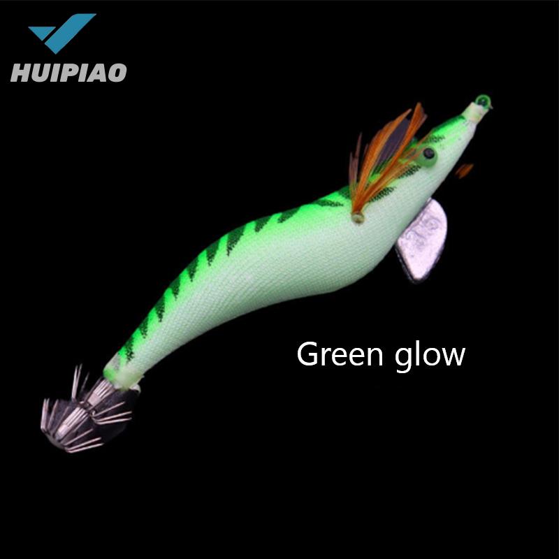HUIPIAO Mực Móc Gỗ Tôm Mực Móc Mực Gỗ Tôm Sáng Gỗ Tôm Luya Giả Mồi Giả Tôm Câu Cá Mực