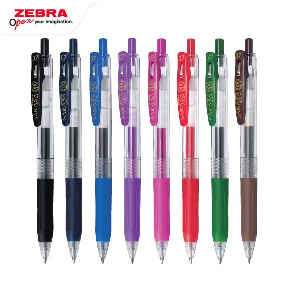 ZEBRA Sarasa Clip Pulpen Pena 0.7mm Retractable Ballpoint Pen Waterproof Alat Tulis