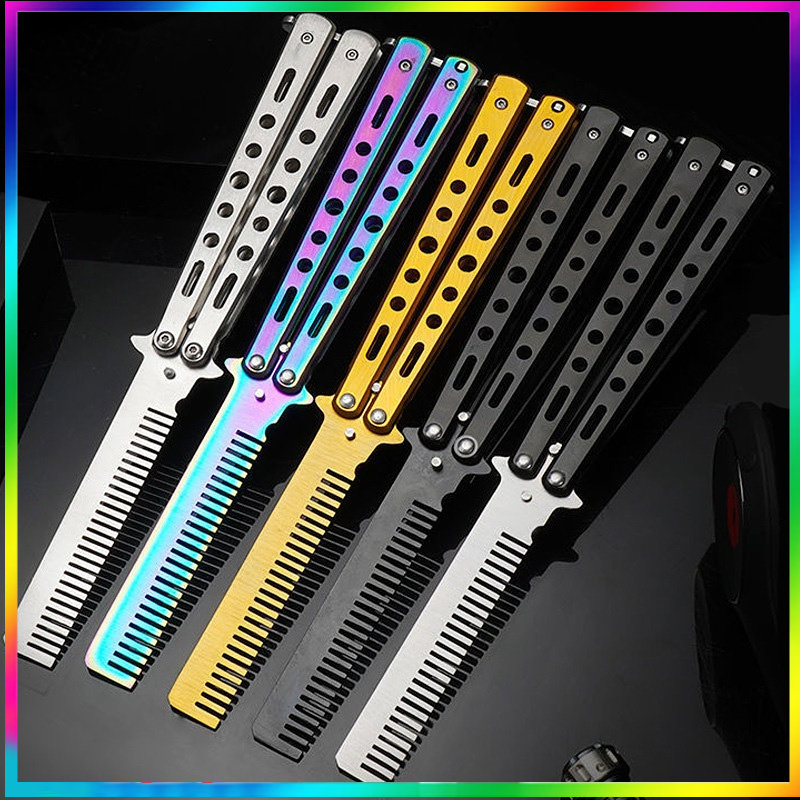 Xách Tay Bướm đào tạo dao có thể gập lại Balisong huấn luyện viên túi dao Uncut lưỡi bướm lược cho c