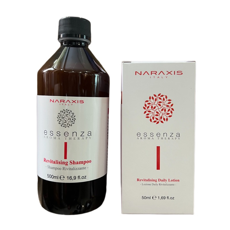 Bộ dầu gội & huyết thanh chống rụng, kích thích mọc tóc Naraxis REVITALISING 500ml/50ml