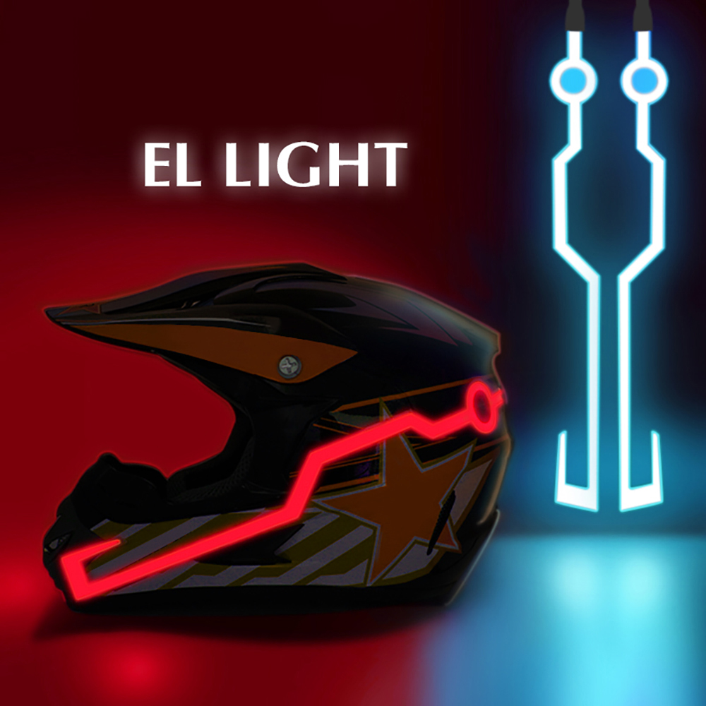 LKMART หมวกกันน็อกสะท้อนแสงกระพริบ Stripe ชุดหมวกกันน็อก Night ขี่รถจักรยานยนต์หมวกกันน็อกริ้วสายไฟอุปกรณ์เสริมรถจักรยานยนต์ไฟ LED ริ้วสายไฟสติกเกอร์สัญญาณ