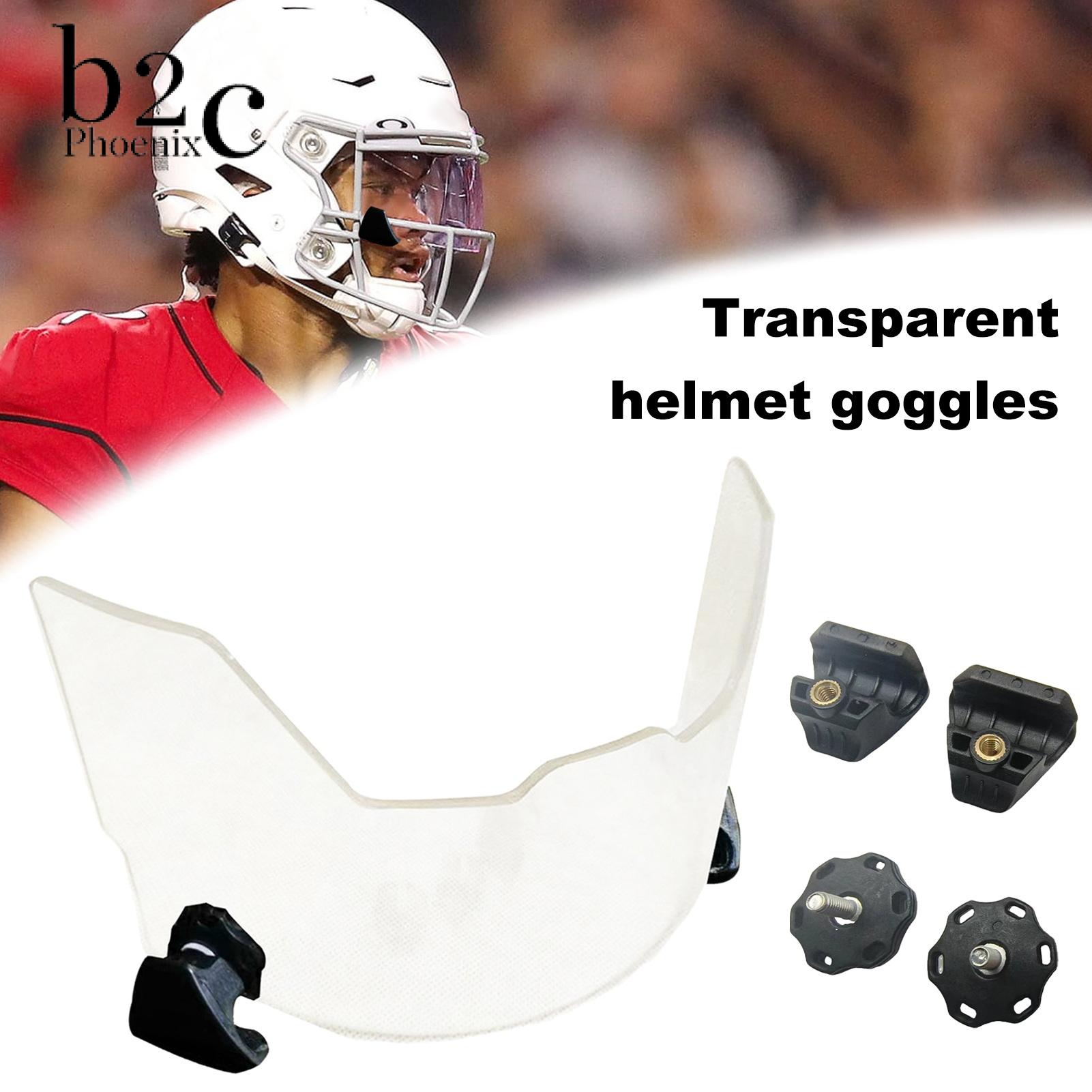 Phoenix B2C Clear Football Helmet Goggles Shatterproof Football Visor Football Visor for Youth Adult Helmet Eyeshield Uv Protection Scratch Resistant Sports Visor ราคา 473 บาท*ส่งฟรี