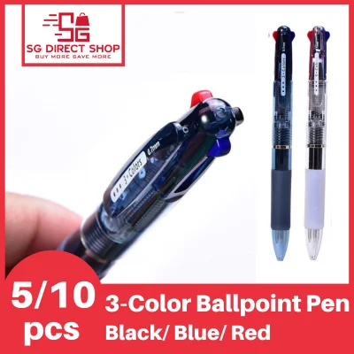 [Bundle 5] TenFon Smooth 3-in-1 3 Colors Pen 0.7mm Tricolor Ballpoint Pen Multi Color