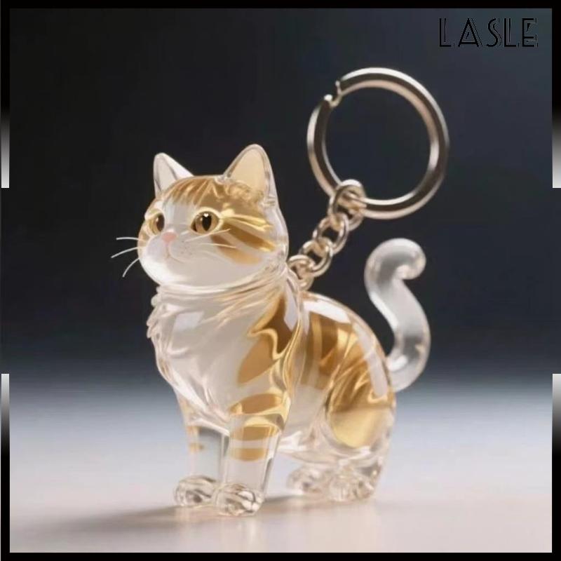 Lasle Phim Hoạt Hình Mèo Hình Dạng Con Chó Mèo Tóc Lưu Trữ Hộp Tóc Trong Suốt Chải Chuốt Pet Tóc Keychain DIY Handmade Keyring Mặt Dây Chuyền Ba Lô - 7