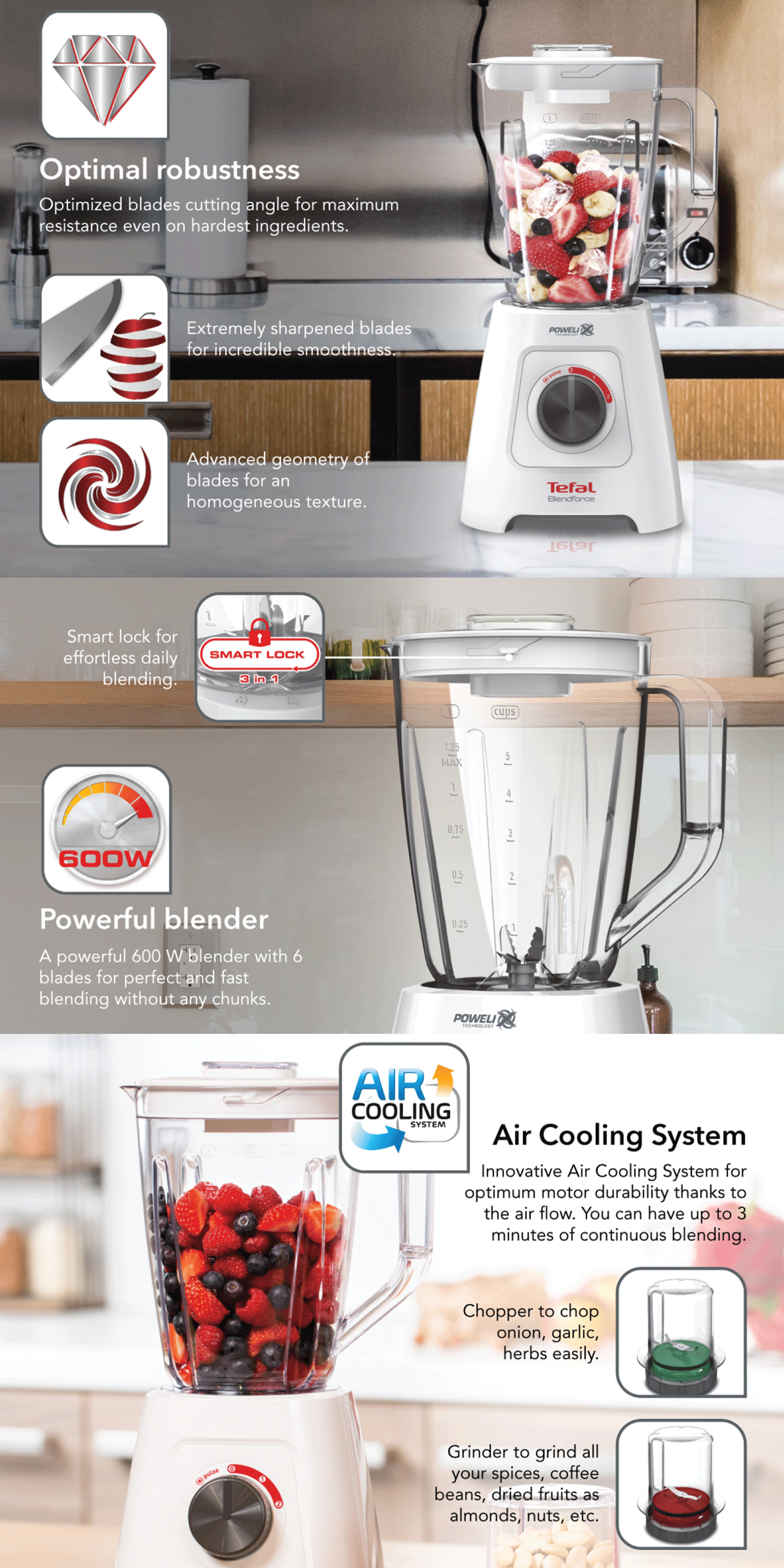 Blendforce Blender Tefal 600w Tefal Blendforce Blender Grinder