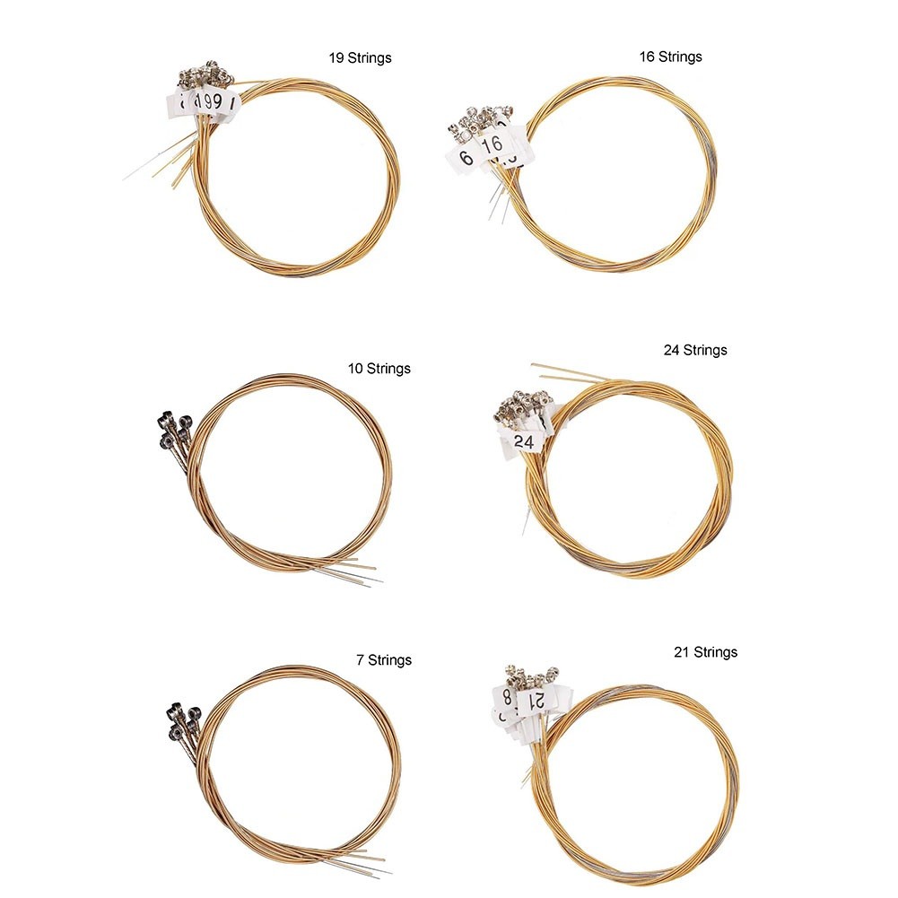 【Bởi】 dây đàn hạc Lyre dây nylon Bộ phận thay thế bộ dây đồng/Nylon trong kho