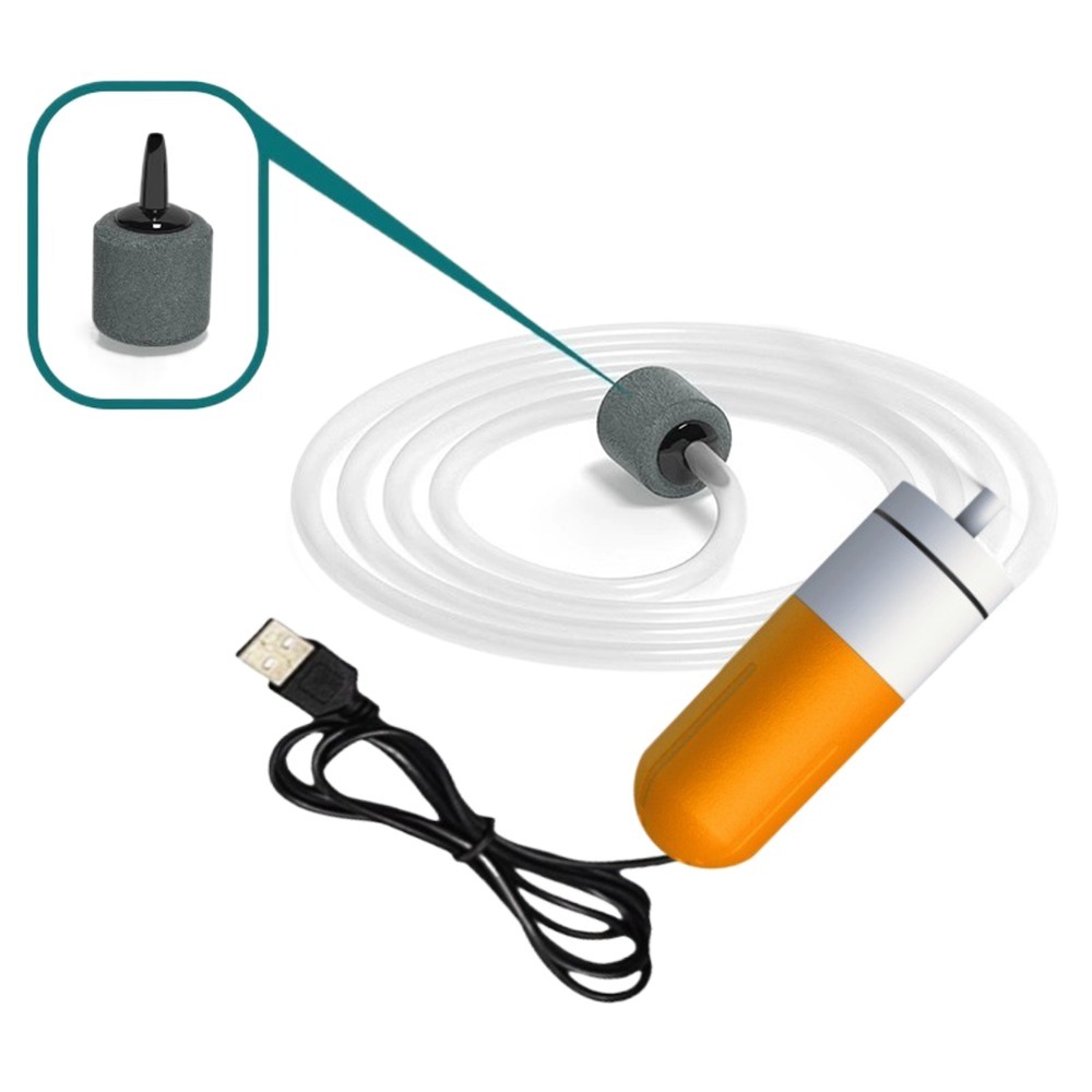 DECALE Điều chỉnh tốc độ Máy bơm không khí oxy cho bể cá Sạc USB Cực kỳ yên tĩnh Bộ lọc hồ cạn thủy sinh Máy tạo oxy nhỏ Tắt tiếng Máy sục khí Máy nén khí Bể cá - 2