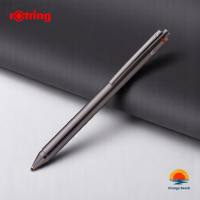 rOtring 4in1 มัลติเพน/ปากกาลูกลื่น3สี+ดินสอกด0.5mm/ด้ามทองเหลืองหกเหลี่ยม/รีฟิล D1 เปลี่ยนได้