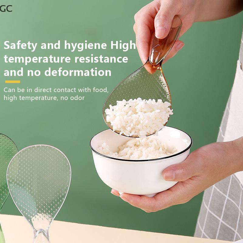 GC🍜🍅🌶 1PC đứng gạo muỗng không dính PC vật liệu điện gia dụng gạo nấu ăn Scoop gạo xẻng dụng cụ nhà bếp phụ kiện