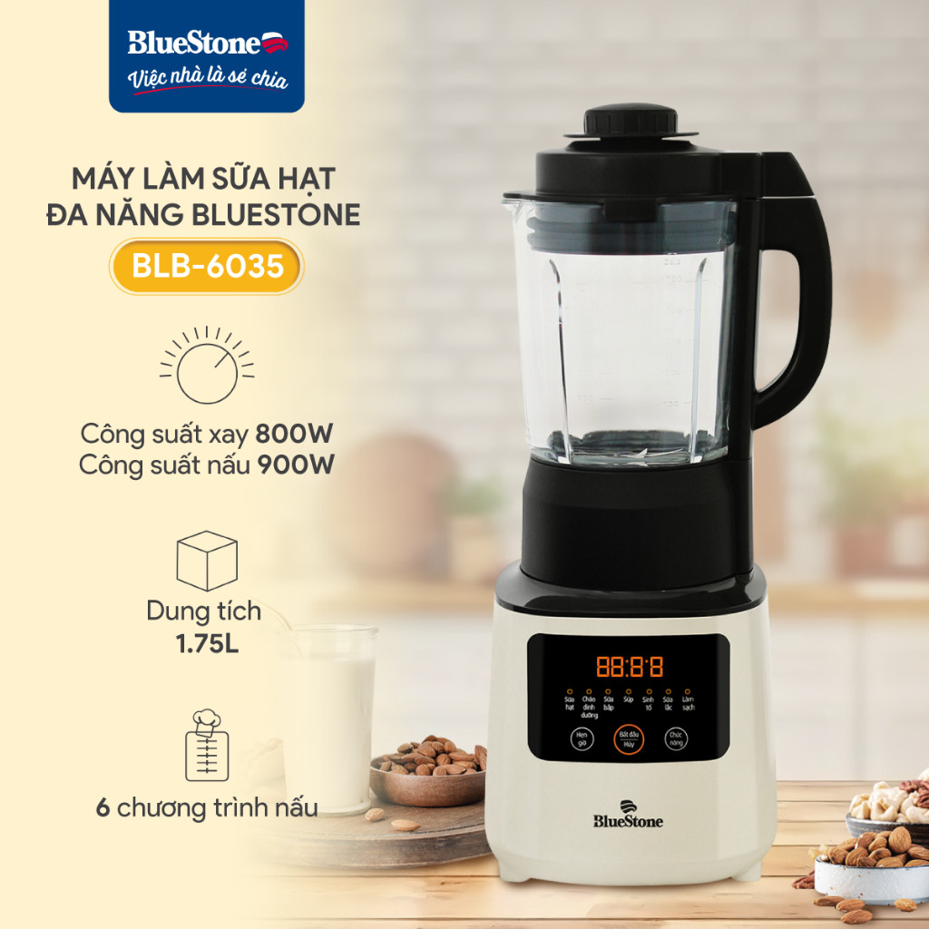 Máy Xay Nấu và Làm Sữa Hạt Đa Năng BlueStone BLB-6035 - 1.75 Lít - Bảo hành 2 năm