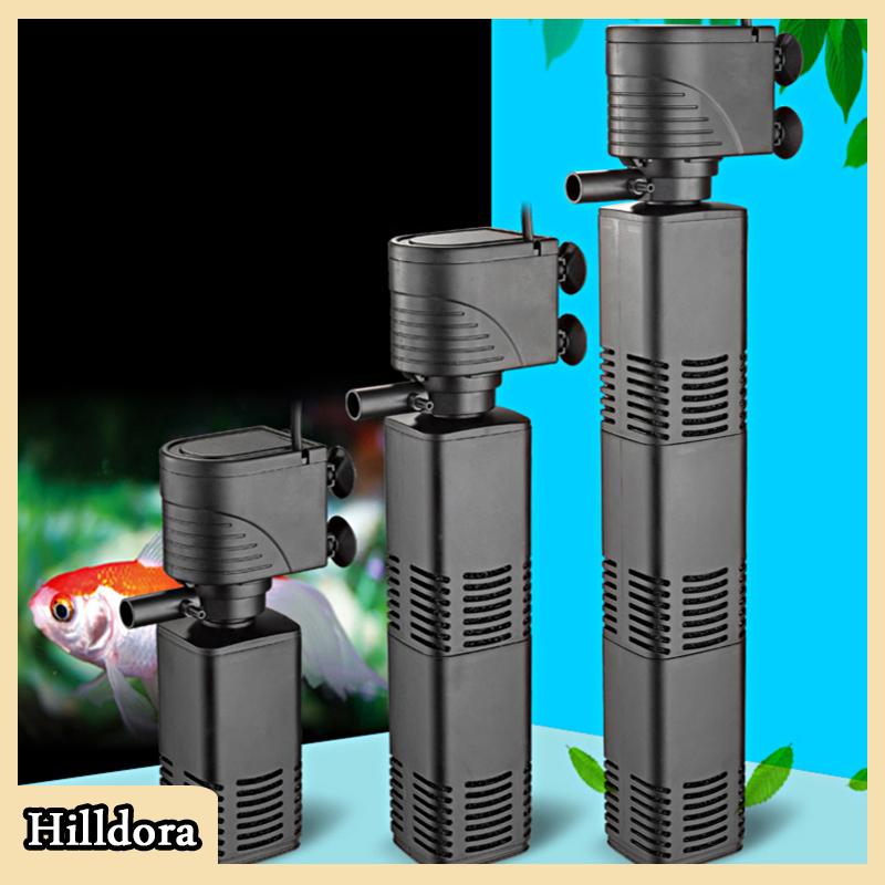 [Hilldora] Nhựa 3 Trong 1 Fish Tank Lọc Lọc Tăng Oxy Không Khí Aquarium Lọc Với Bên Trong Miếng Bọt Biển 4 6 12 20 30W