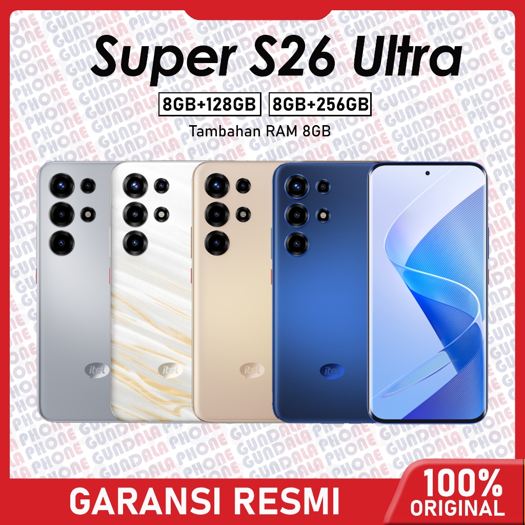 itel S26 Ultra Super 26 Ultra 8/128 8/256 - Garansi resmi Harga  2,347,000 Ringgit*Penghantaran Percuma