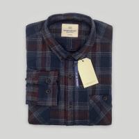 Peternation kemeja flanel wool basic panjang regular fit F1057
