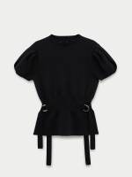 [Pomelo] เสื้อถักแขนพอง / Puffed Sleeve Knit Top