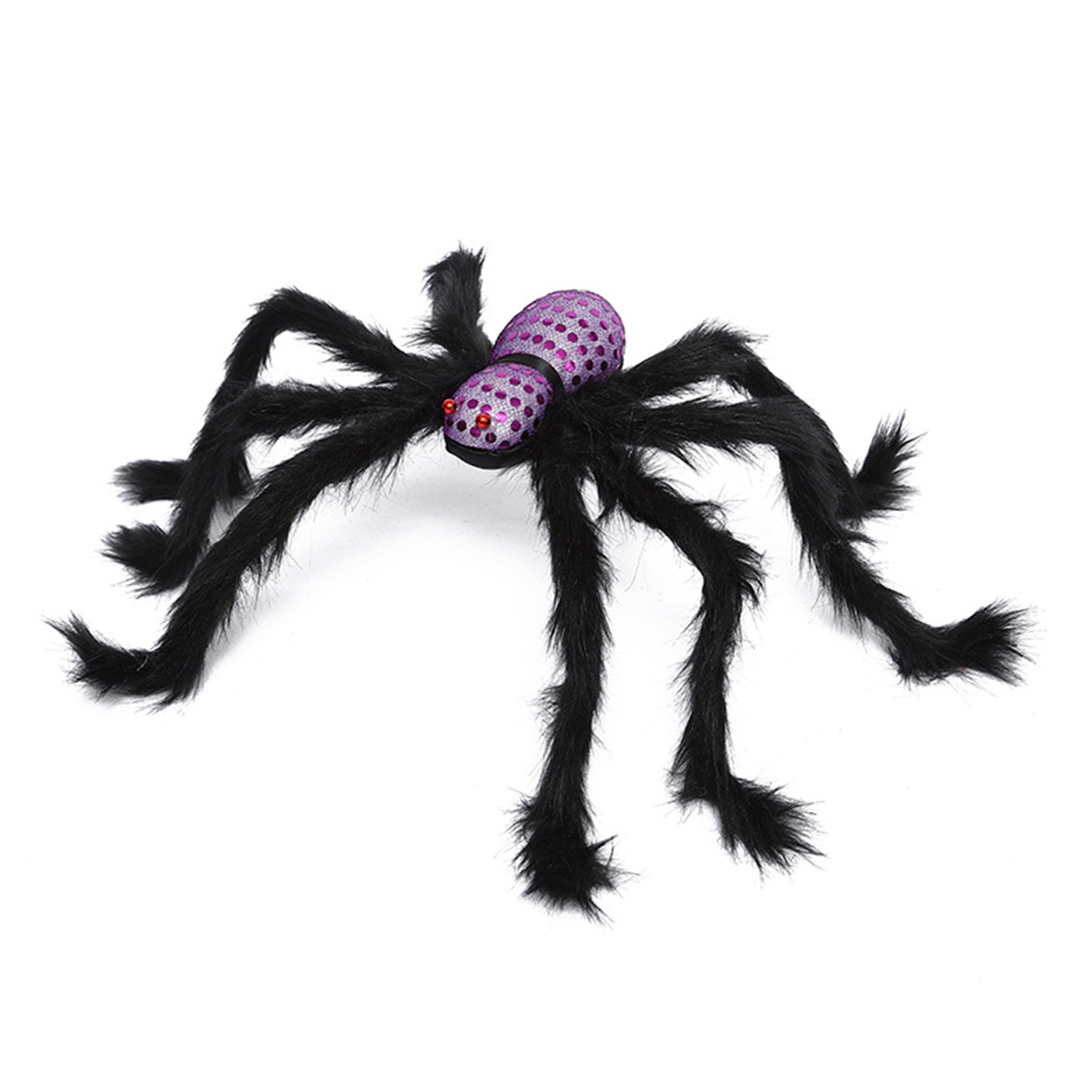 microgood Long Legs Plush Spider Glitter Iron Wire Tricky Props Halloween