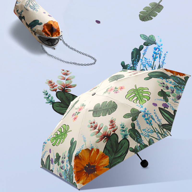 Cletanu Jiaoxia Youpin Customer Pocket Rain Two Sunscreen and UV Protection Sun Clever Portable Sunshade Capsule Umbrella Butter Dishes