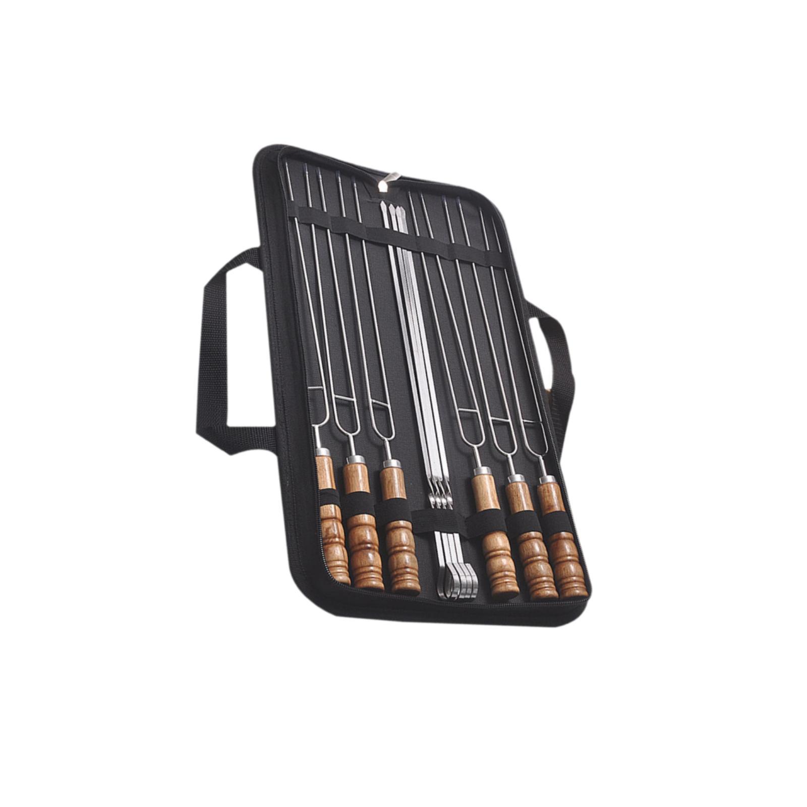 Hierly 10Pcs Barbecue Skewers Roasting Sticks Stainless Steel Portable Shish Kebob Sticks for Sausages Chicken Meat Shrimp Veggies Giá 255,280 Đồng*Miễn phí vận chuyển