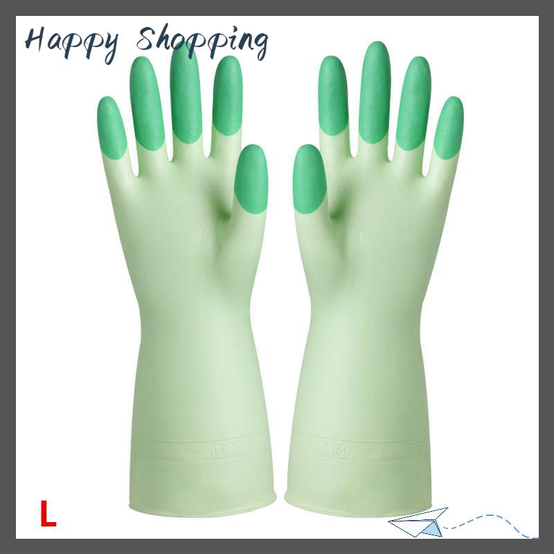 [THS Store] COD Silicone Rửa Chén Làm sạch Găng tay nhà bếp cung cấp chống trượt thuận tiện dài rửa chén găng tay tái sử dụng bền hộ gia đình - 8