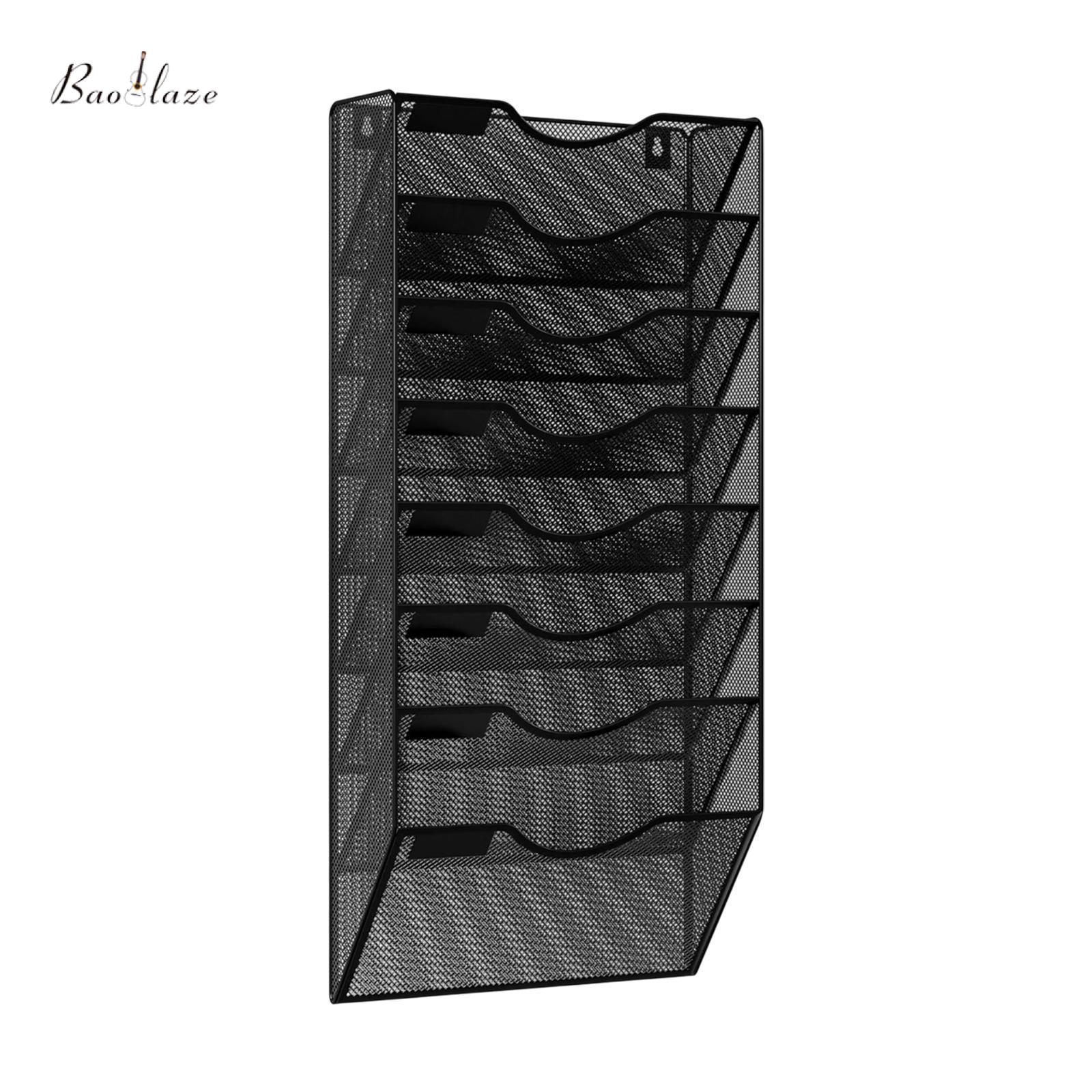 Baoblaze Wall Mount File Document Holder Organizer with Oblique Slots Space Saving Sturdy Easily Install Versatile A4 Paper Storage Rack - Jenama Baoblaze Harga 102 Ringgit*Penghantaran Percuma