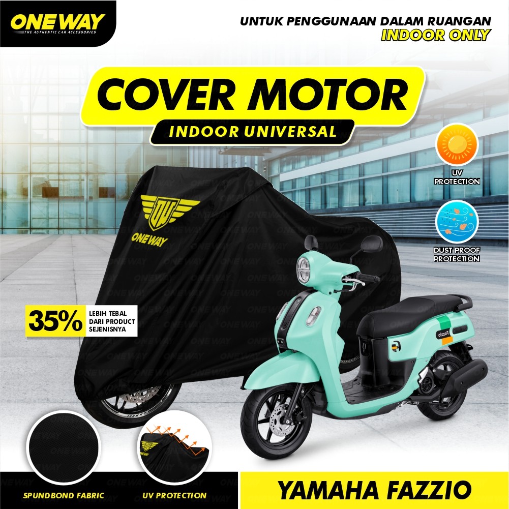 Cover Motor Beat, Mio, Gear, Fino, Scoopy ONEWAY / Sarung Motor Fazzio Grand Filano XRide Gear Murah Penutup Motor Anti Debu Kotor UNIVERSAL Harga 54,900 rupiah*Gratis Ongkir