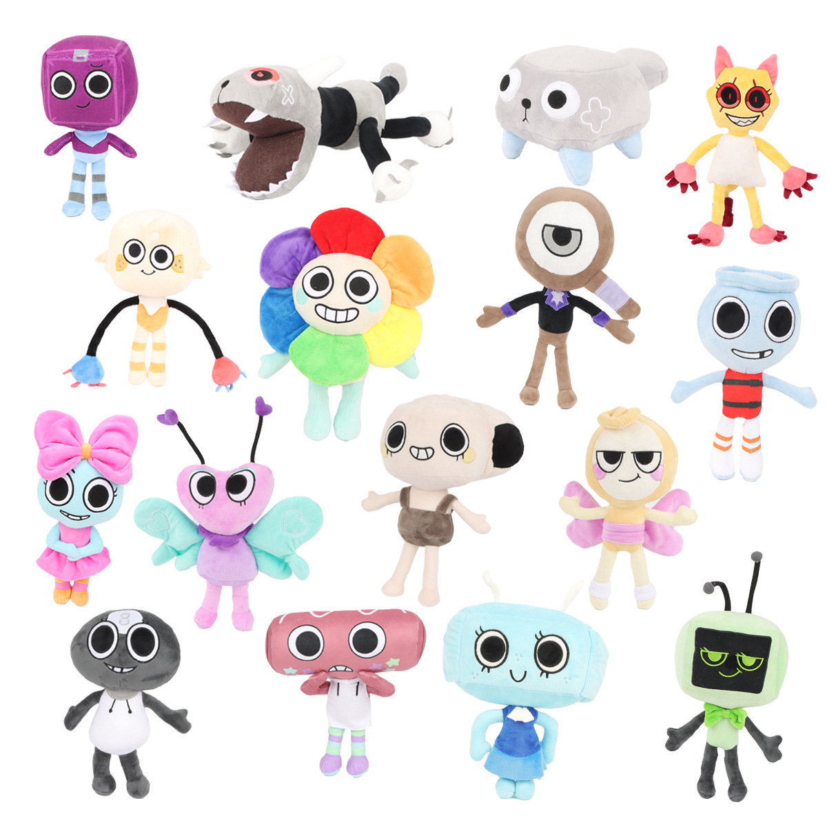 Dandy's World Plush Pebble Finn Flutter Dandys World Plushie Horror Game Soft Stuffed Cute Pillow Do