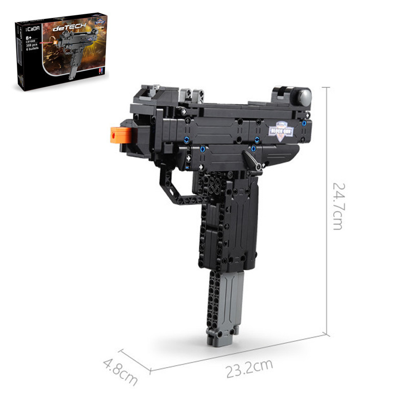 Tương thích với LEGO Techno Giáo Dục Quân Sự Loạt Uzi Súng Trường Câu Đố Sách hướng dẫn học guitar c