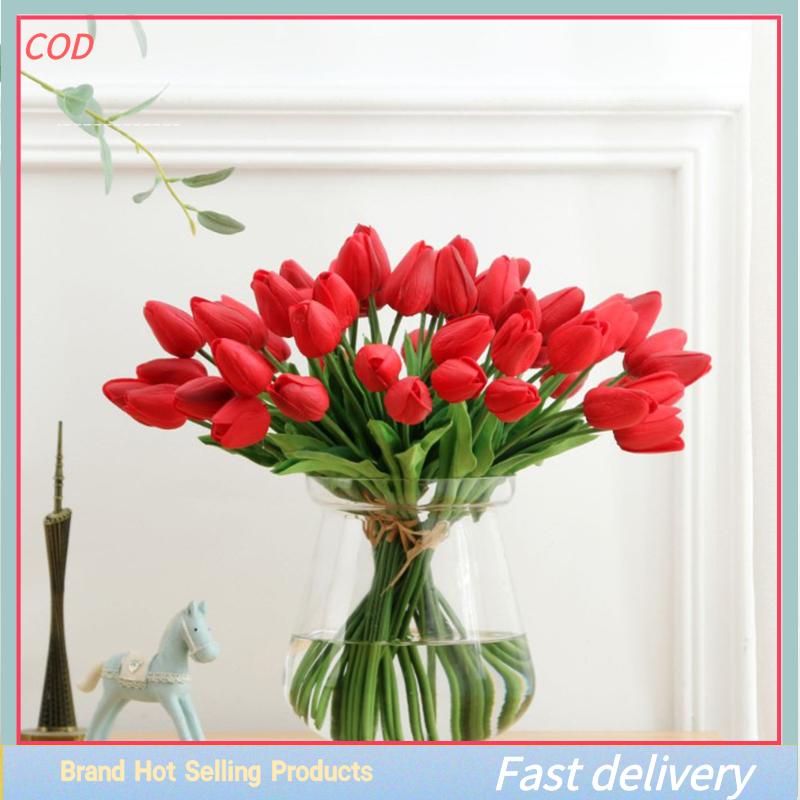 [COD]PkYeG💖💖💖 ดอกไม้ทิวลิปเทียมปลอมช่อจริงสัมผัสบ้านงานแต่งงานตกแต่งปาร์ตี้ ราคา 16 บาท*ส่งฟรี