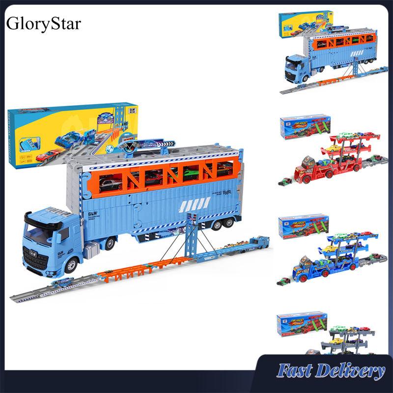 GloryStar Transport Carrier Truck Car Toy With Mini Cars Catapulting