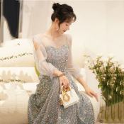 Elegant Sequin Evening Dress for Parties - 