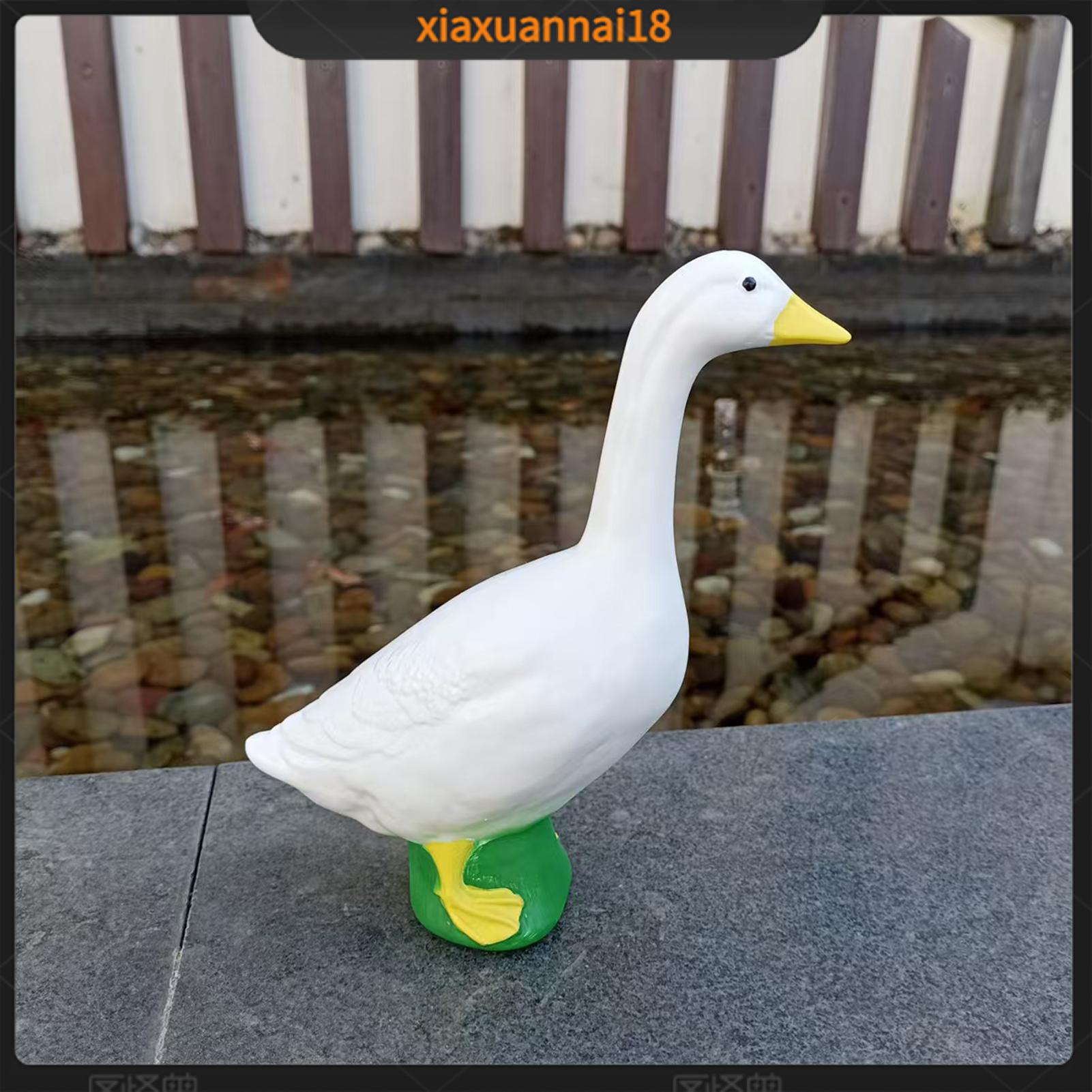 Xiaxuannai Nghệ Thuật trang trí ngoài trời Thủ Công Nhựa Goose Bức Tượng Cho trang trí sân vườn Sống Động Như Thật Chi Tiết Đa-Mục Đích Trang Trí Hoàn Hảo Cho Ngôi Nhà