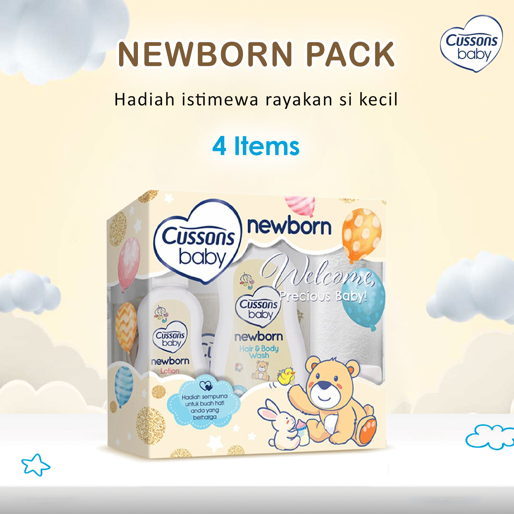 Cusson Baby hadiah Set Newborn - Paket Perlengkapan Bayi Baru Lahir - Kado Hampers