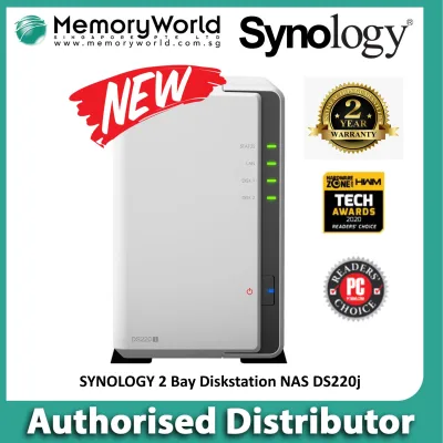 [SYNOLOGY Authorised Distributor] SYNOLOGY 2 Bay NAS DiskStation DS220j (Diskless). Singapore Local 2 Years warranty