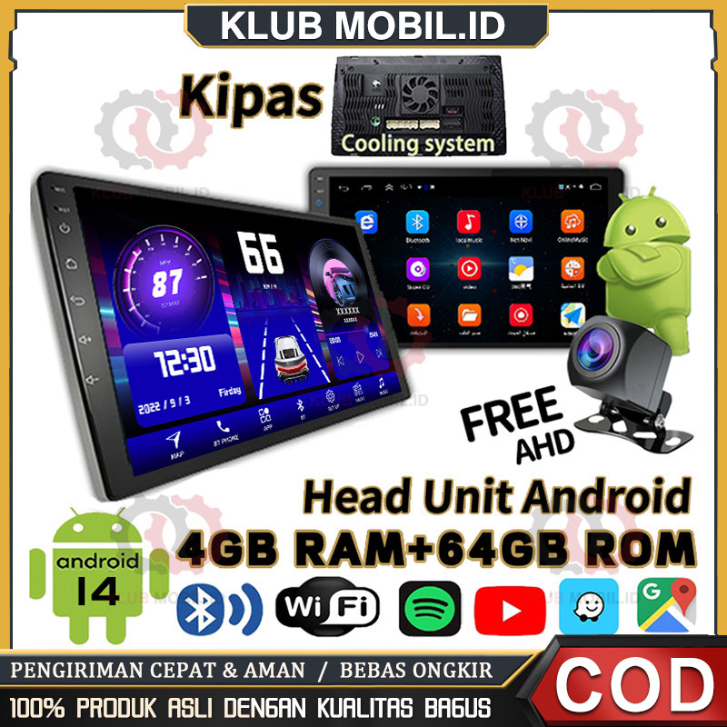 With Cooling System 4G+64G Ips Screen Head Unit Android 7/9/10 Inch Car Android 13 Navigasi Untuk TOYOTA Daihatsu Mitsubishi Android Mobil 10 Inch Ram 4 HONDA SUZUKI Hyundai NISSAN Double Din Tv Mobil Android Harga 799,000 rupiah*Gratis Ongkir