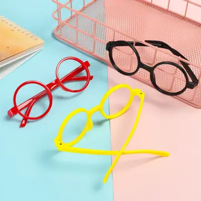 ARTMU Lovely Cute Candy Color Boy Without Glasses Lens Eyewear Fashion Kid Glasses Frame Light Spectacle Frames Round Glasses Frame PP