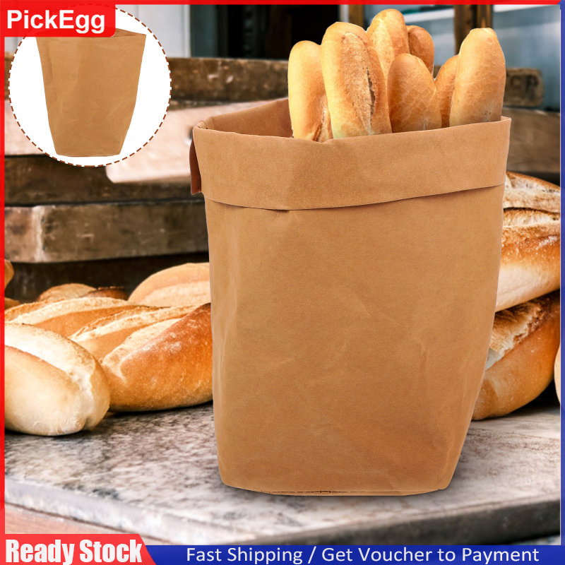 Pickegg Túi giấy kraft có thể giặt được kraft giấy lưu trữ túi rau quả