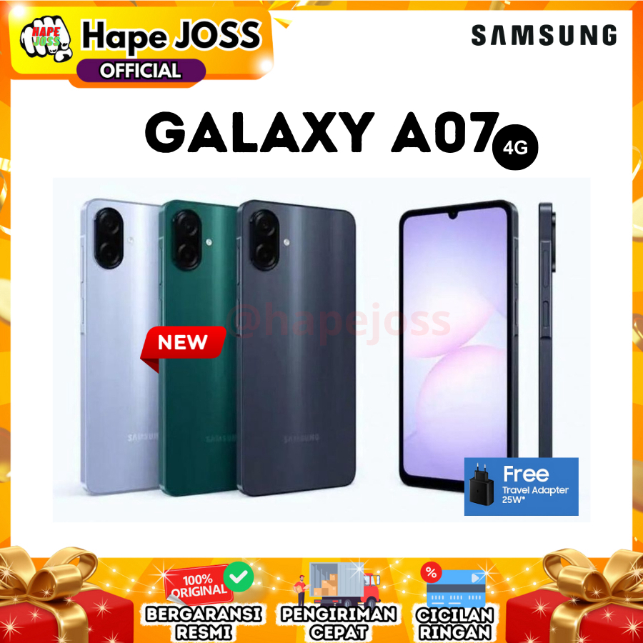 Samsung Galaxy A07 6/128GB Garansi Resmi Harga 1,999,000 rupiah*Gratis Ongkir