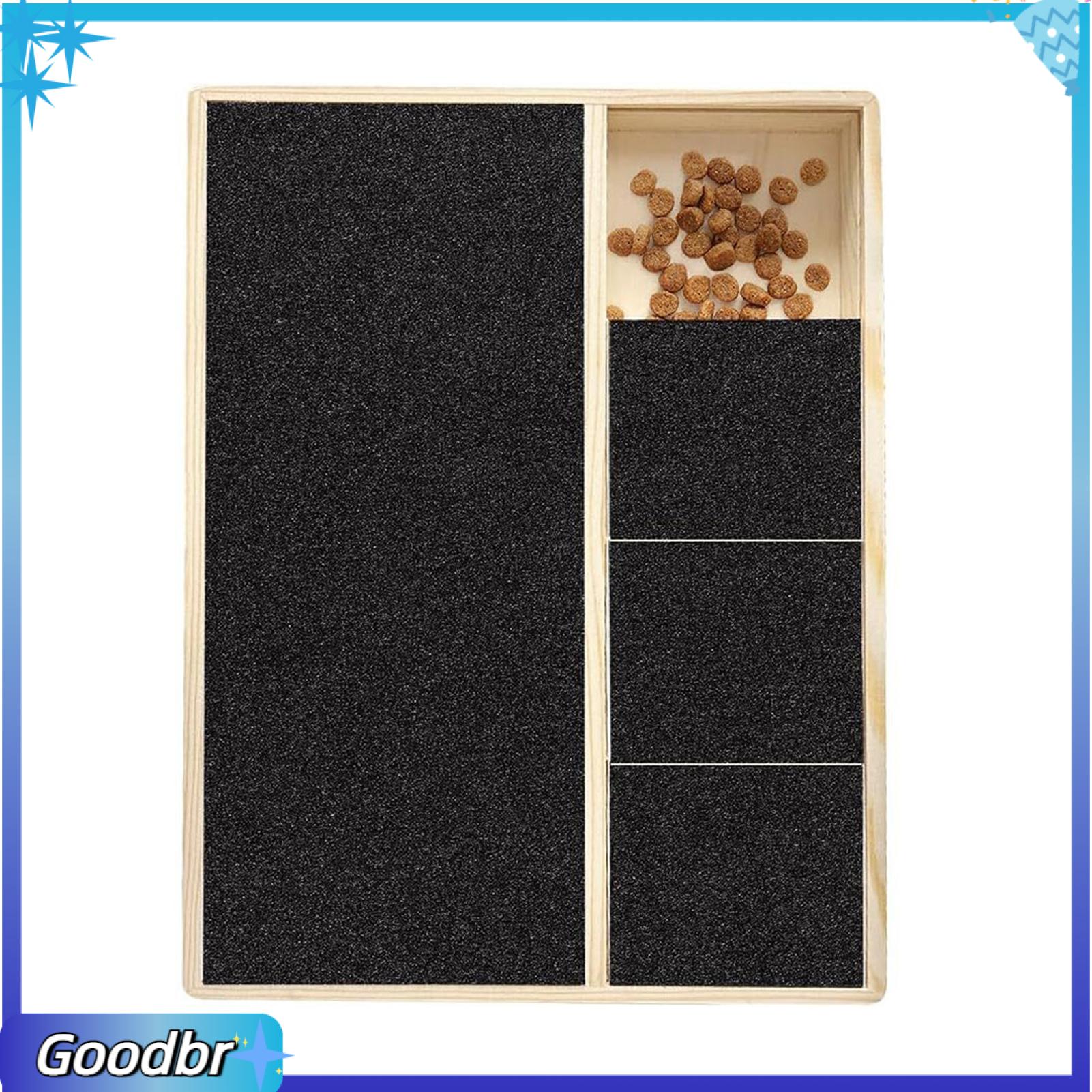 Goodbro Đa Mục Đích chăm sóc thú cưng Giải Pháp Mạnh Mẽ Con Chó Móng Tay Lấy Tấm Bằng Gỗ Con Chó Móng Tay Bàn cào móng cho mèo cưng Với hộp chiêu đãi Chân Nộp Hồ sơ Pad Cho Đào Tạo Snack Lưu Trữ Yêu Thích