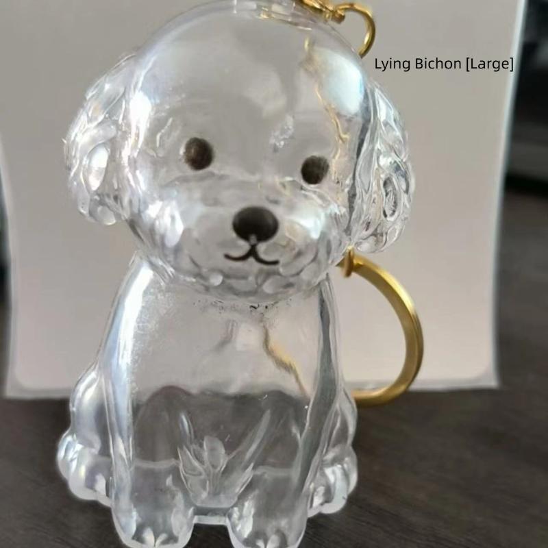 PICOK Con Chó Hình Dạng Pet Tóc Lưu Trữ Hộp Trong Suốt DIY Handmade Pet Tóc Keychain Ba Lô Trang Trí Nội Thất Phụ Kiện Lưu Niệm Bộ Sưu Tập Quà Tặng - 4