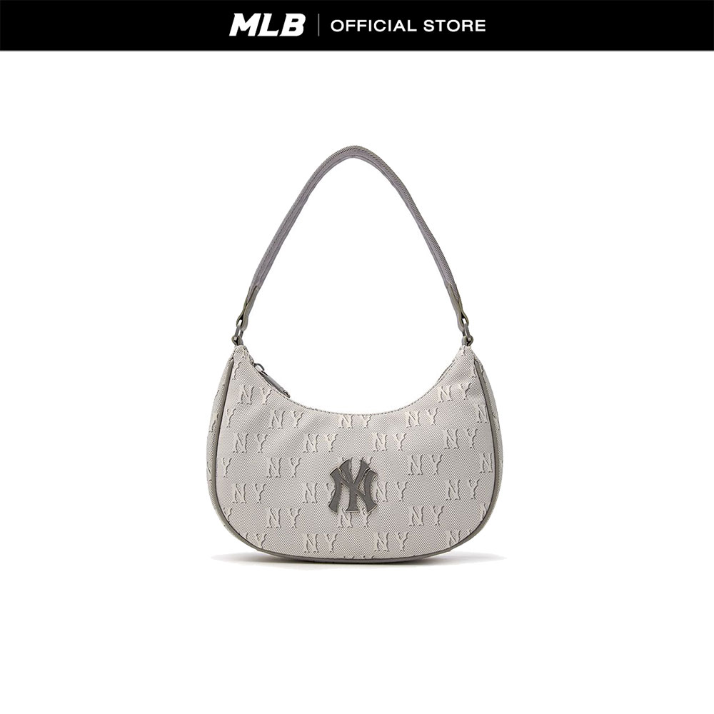 MLB Hobo Bag Unisex Jacquard Monogram Model 3ABQS014N 50CGL Light Charcoal Grey ราคา 3,231 บาท*ส่งฟรี
