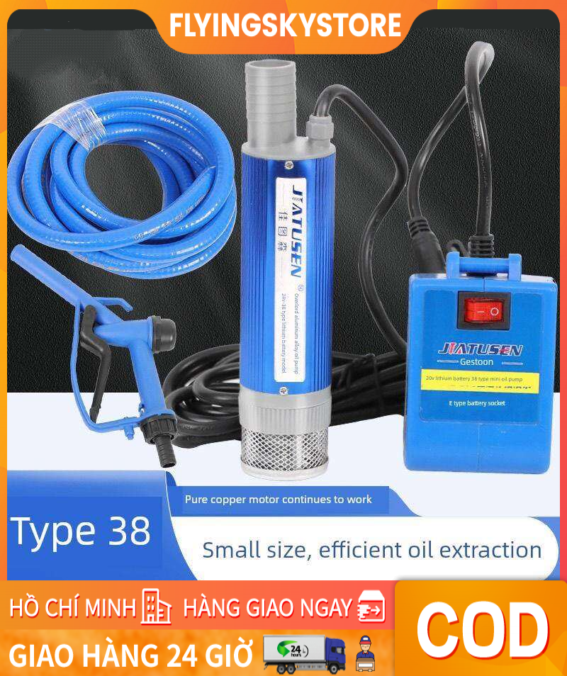 Máy bơm dầu 12v 24v công suất 100w - 198w siêu mạnh , bơm chìm hút nhớt nhiên liệu ,hút nước mini, motor lõi đồng