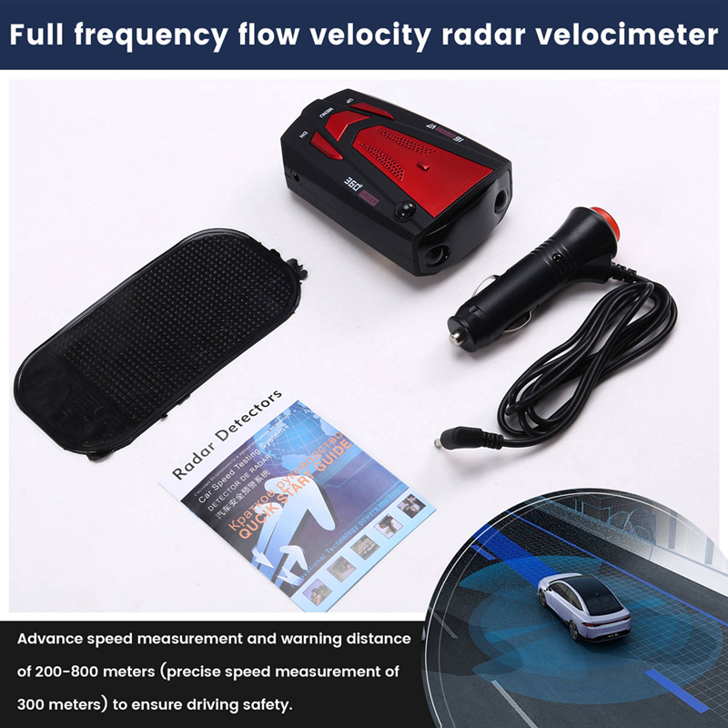 Radar Detector for Cars Automatic 360 Degree City/Highway Mode Voice Prompt Driving Aids for Cars
