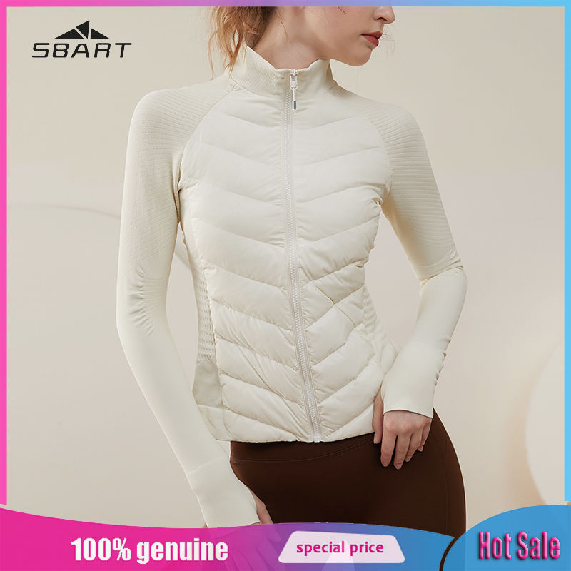 SBART Light sports base down jacket women's windproof warm jacket running wear fitness top ราคา 502 บาท*ส่งฟรี