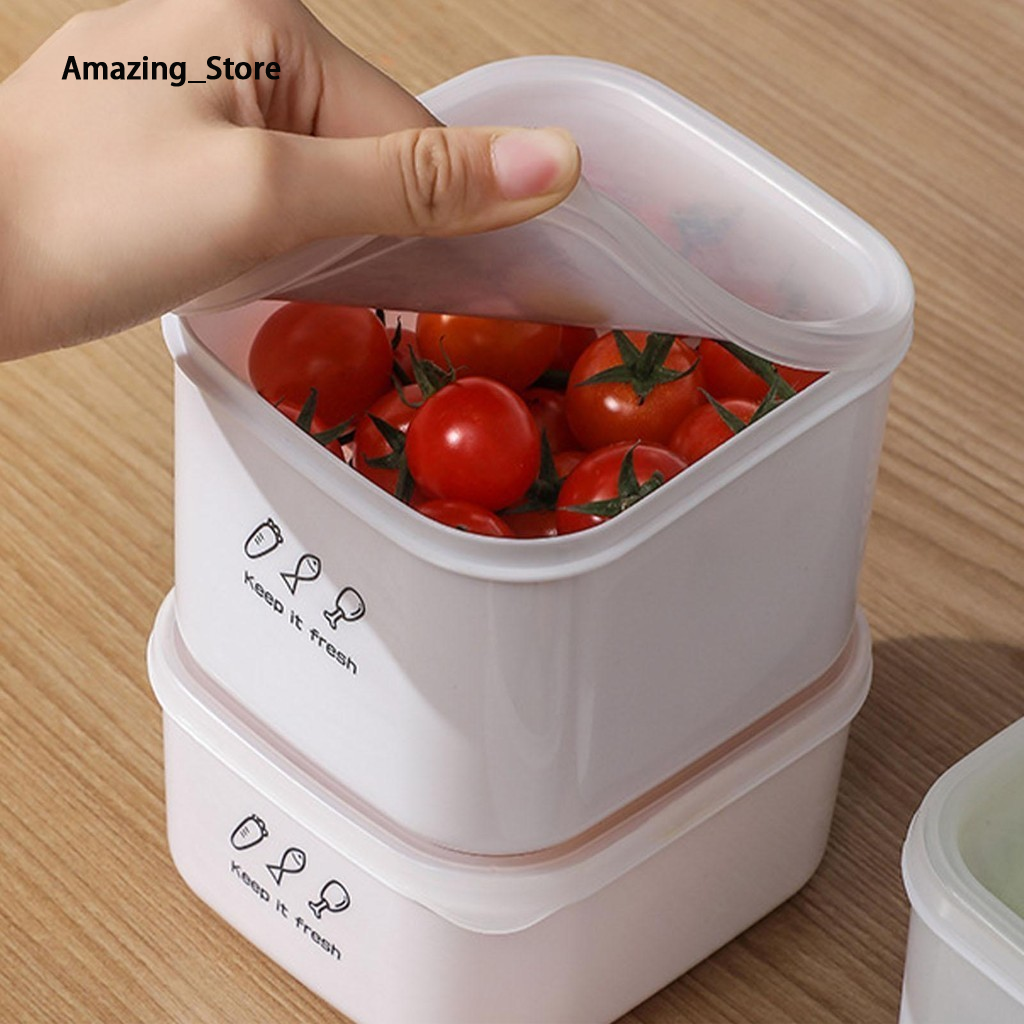 Amazing_Store Xuehua refrigerator multifunctional food storage box, effectively sealed, safely stacked, with lid, suitable for kitchen use ราคา 22 บาท*ส่งฟรี