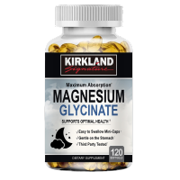 KIRKLAND Magnesium Glycinate 500mg Capsules - มีประโยชน์ต่อสุขภาพของระบบประสาท กล้ามเนื้อ หัวใจ อารมณ์ และการนอนหลับ