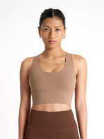 Avant Athletica Pulse Strappy Bra in Mocha Mousse