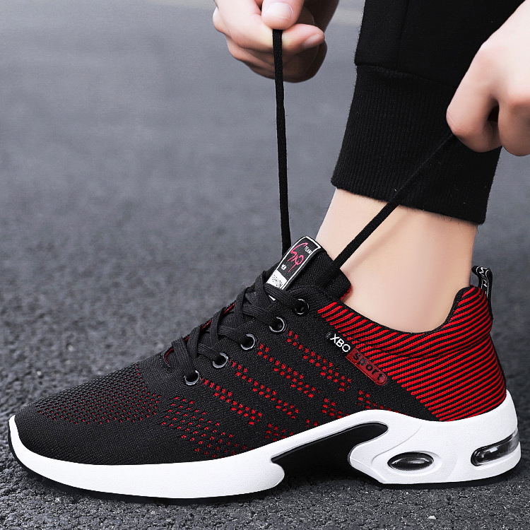 Men's Running Shoes Mesh Sports Shoes Breathable Soft Sole Casual Shoes Black Shoes for Men