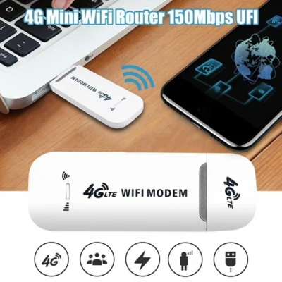 【Fast delivery】Unlock 4G LTE WIFI wireless USB Dongle Stick mobile broadband SIM card modem, LTE 4G portable 150Mbps wireless network card tray wireless router equipment